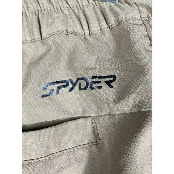 Spyder Men's Tan Joggers With Zipper Size L - Picture 10 of 12